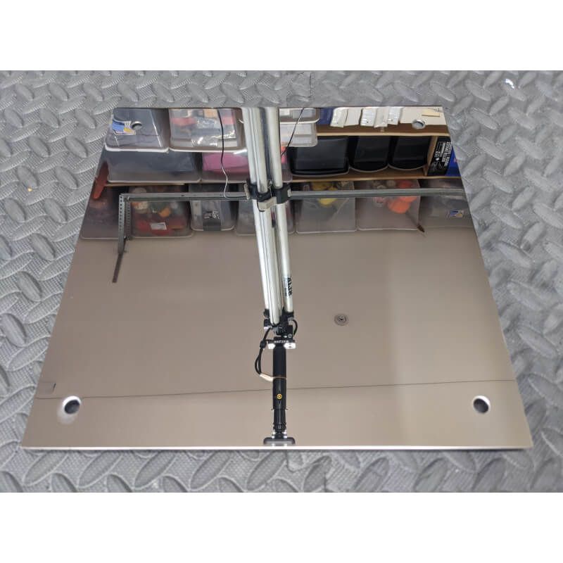 Real reflection quality of Vandal Stop polished stainless steel mirror