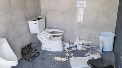Vandalism restroom