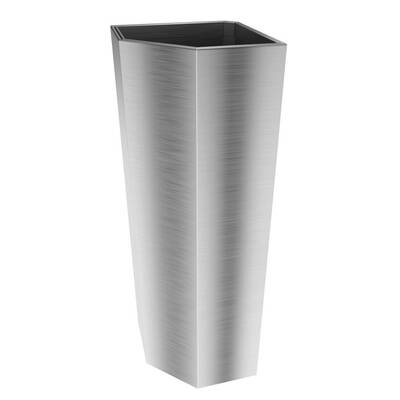 Front - Vandal Resistant Corner Trash Can / Waste Receptacle 