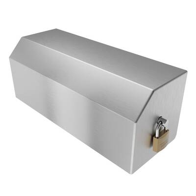 Front View - Heavy Duty High Capacity Three Roll Shrouded Stainless Commercial Toilet Paper Holder