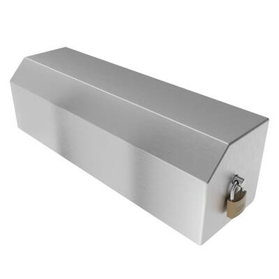 Front View - Heavy Duty High Capacity Four Roll Shrouded Stainless Commercial Toilet Paper Holder