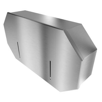 Front - Vandal Resistant High Capacity Mini Jumbo Two Roll Toilet Paper Holder