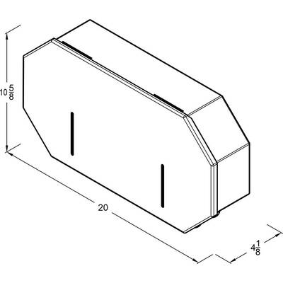 Front Line - Vandal Resistant High Capacity Mini Jumbo Two Roll Toilet Paper Holder