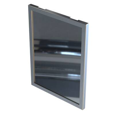 Front - Full Frame Vandal Resistant / Anti-Graffiti Restroom Security Mirror with Sacrificial Plexiglass