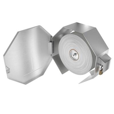 Open - Stainless Steel Locking Jumbo Roll Toilet Paper Holder
