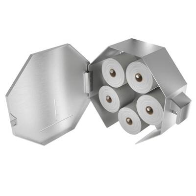 Open - Vandal Resistant Jumbo Roll Holder with Five Standard Toilet Paper Roll Option (VSP-JRDx5) 