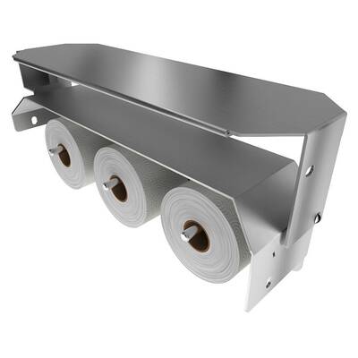 Open - Vandal Resistant Three Roll Horizontal Toilet Paper Holder with Full Shroud