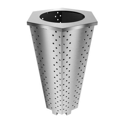 Front - Vandal Resistant Trash Can / Waste Receptacle