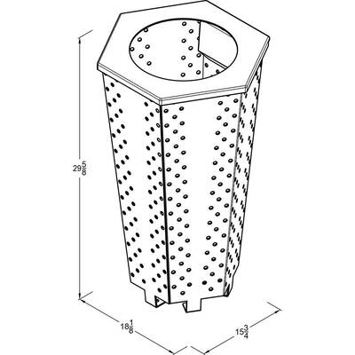 Front Line - Vandal Resistant Trash Can / Waste Receptacle